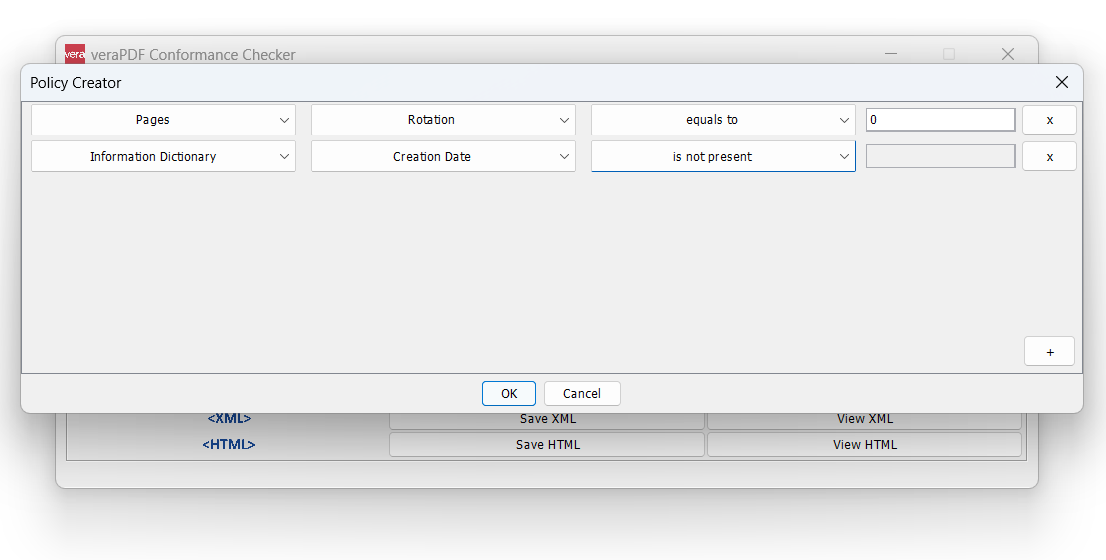 veraPDF Policy Creator