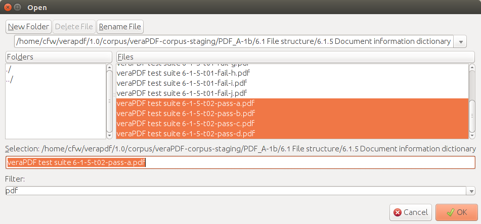 veraPDF Choose PDF